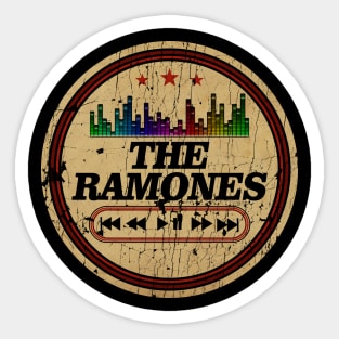 Graphic The Ramones Name Retro Distressed Cassette Tape Vintage Sticker